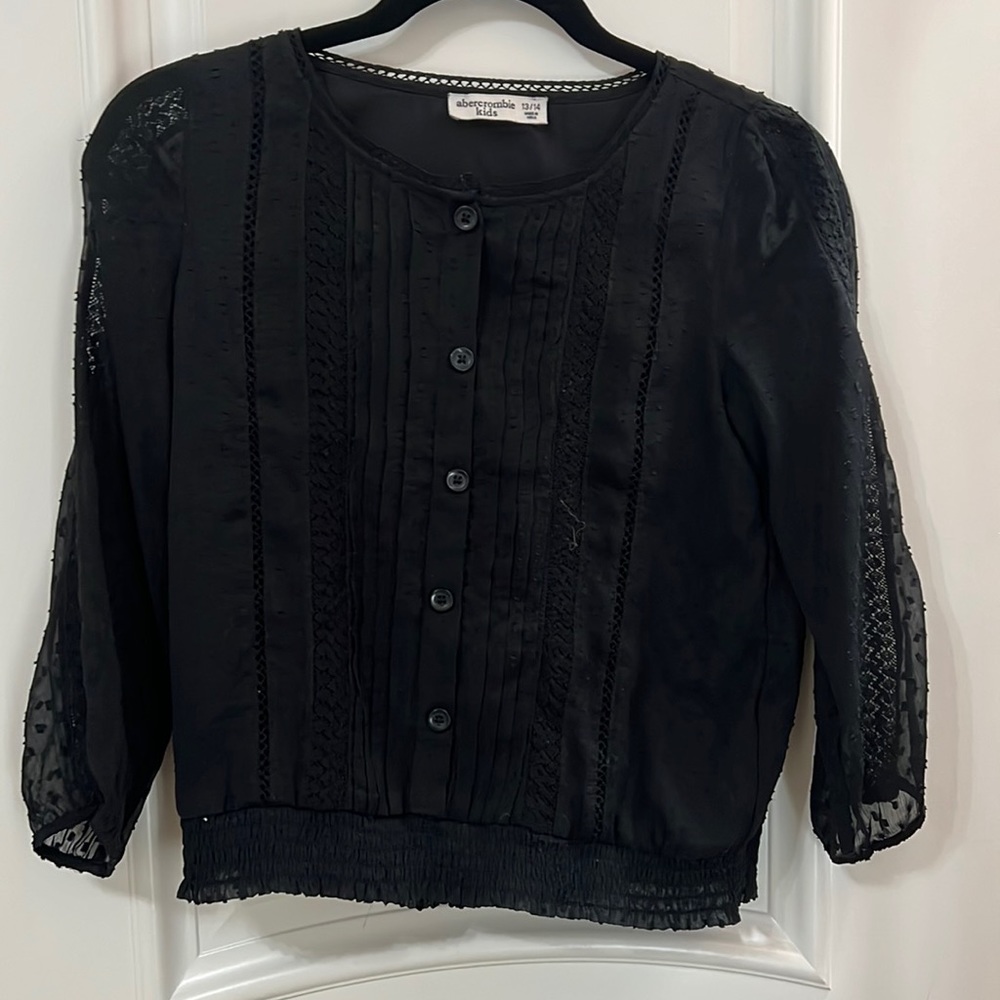 Abercrombie kids black long sleeve shirt